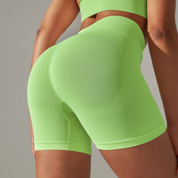 Europe and the United States solid color beauty back high elastic running sports fitness yoga pants female - Image 4