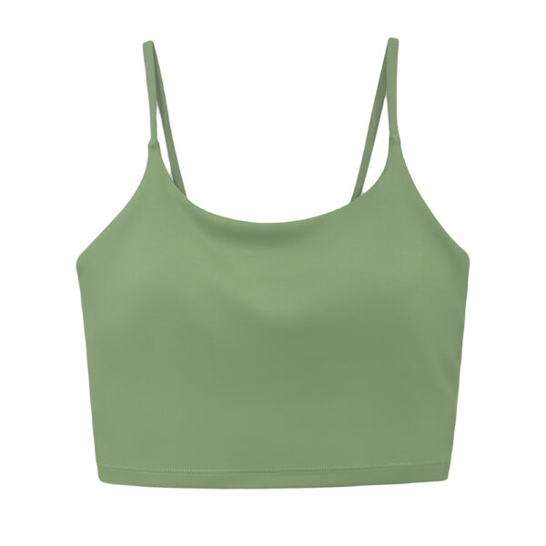 Women's Yoga Camisole Bra Workout Tank Top Padded Push Up Sports Bra Naked-Feel Gym Vest - Image 9