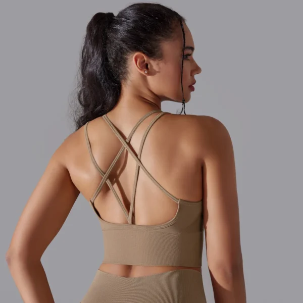 Beautiful back sports underwear tight shockproof high strength yoga fitness undershirt female - Image 15