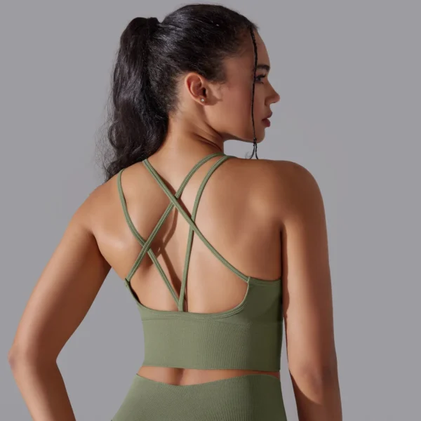 Beautiful back sports underwear tight shockproof high strength yoga fitness undershirt female - Image 16